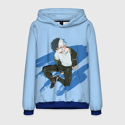 Мужская толстовка Харука Сакура - Ветролом / 3D-Синий – фото 1