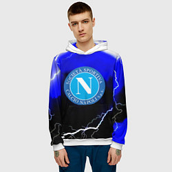 Толстовка-худи мужская Наполи шторм, цвет: 3D-белый — фото 2