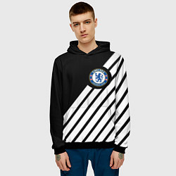 Толстовка-худи мужская Chelsea geometry sport, цвет: 3D-черный — фото 2