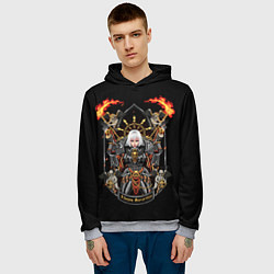 Толстовка-худи мужская Adeptus Sororitas - Warhammer, цвет: 3D-меланж — фото 2
