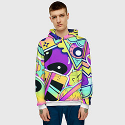 Толстовка-худи мужская Пришелец, цвет: 3D-белый — фото 2