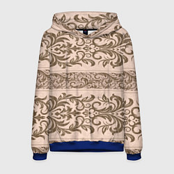 Толстовка-худи мужская Викторианские обои, цвет: 3D-синий