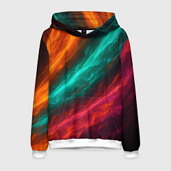 Толстовка-худи мужская Разноцветное движение, цвет: 3D-белый