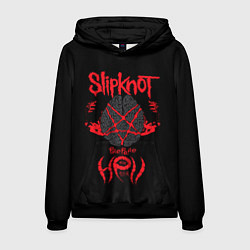 Толстовка-худи мужская Слипкнот в голове, цвет: 3D-черный