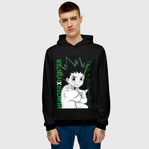 Мужская толстовка Гон Фрикс Хантер х Хантер / 3D-Черный – фото 3