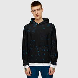Толстовка-худи мужская Color dark blue khaki, цвет: 3D-белый — фото 2