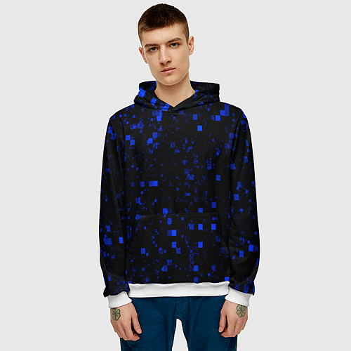 Мужская толстовка Color blue khaki / 3D-Белый – фото 3