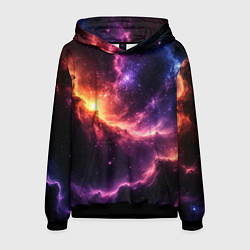 Толстовка-худи мужская Фантастические космические туманы, цвет: 3D-черный