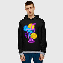 Толстовка-худи мужская Night beach, цвет: 3D-меланж — фото 2