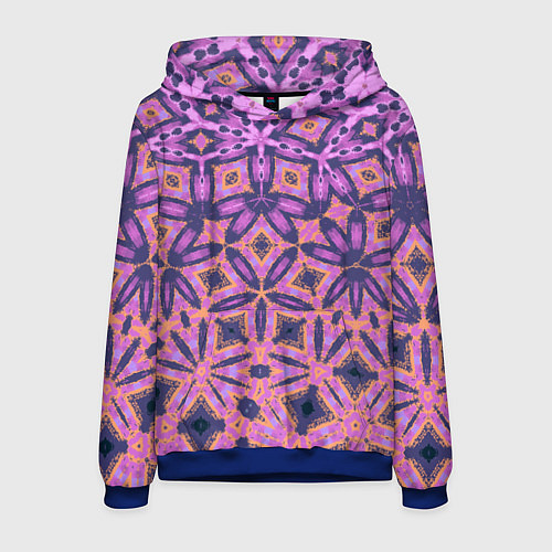 Мужская толстовка Фиолетовая геометрическая метаморфоза / 3D-Синий – фото 1