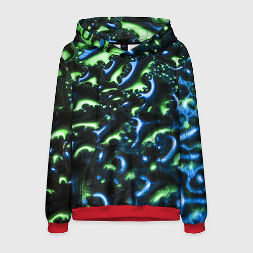 Мужская толстовка Абстракция капли воды / 3D-Красный – фото 1