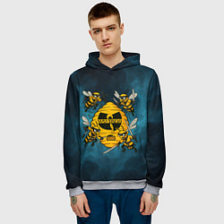 Толстовка-худи мужская Wu-tang clan пчелы, цвет: 3D-меланж — фото 2