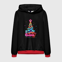 Толстовка-худи мужская Christmas tree gifts, цвет: 3D-красный