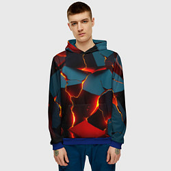 Толстовка-худи мужская Orange glow, цвет: 3D-синий — фото 2