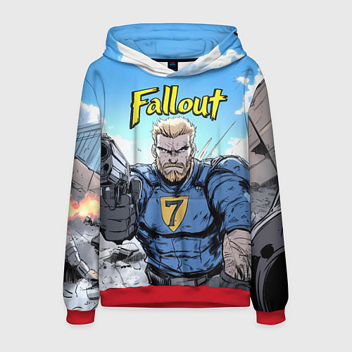 Мужская толстовка Fallout 7 / 3D-Красный – фото 1