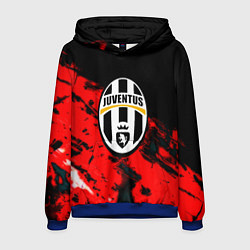 Толстовка-худи мужская Juventus кераски текстура, цвет: 3D-синий