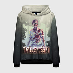 Толстовка-худи мужская Halloween зомби, цвет: 3D-черный