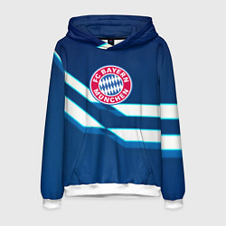Толстовка-худи мужская Бавария Мюнхен геометрия, цвет: 3D-белый