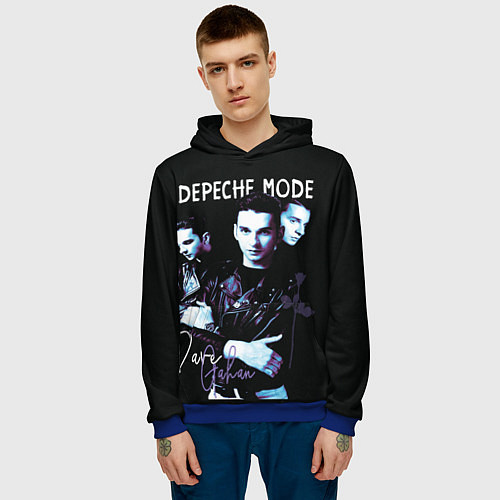 Мужская толстовка Dave Gahan Depeche Mode rose / 3D-Синий – фото 3
