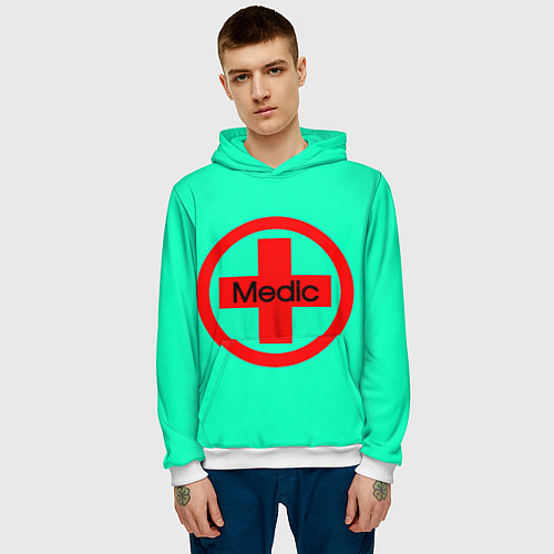Мужская толстовка Medic / 3D-Белый – фото 3