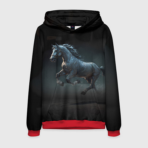 Мужская толстовка Конь бегун / 3D-Красный – фото 1
