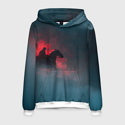 Толстовка-худи мужская Всадник в тумане, цвет: 3D-белый