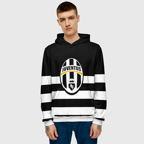 Мужская толстовка Juventus линии / 3D-Белый – фото 3