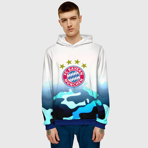 Мужская толстовка Бавария Мюнхен камуфляж / 3D-Синий – фото 3