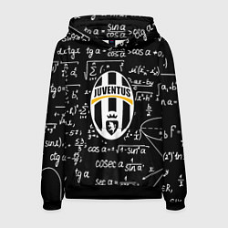 Толстовка-худи мужская Ювентус физика символы, цвет: 3D-черный