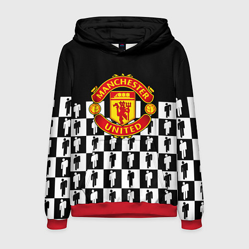 Мужская толстовка Манчестер Юнайтед люди паттерн / 3D-Красный – фото 1