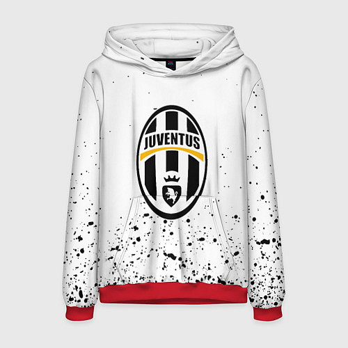 Мужская толстовка Juventus краски текстура всплеск / 3D-Красный – фото 1