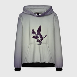 Толстовка-худи мужская Атакующий ястреб, цвет: 3D-черный
