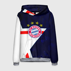 Толстовка-худи мужская Бавария звезды геометрия, цвет: 3D-меланж