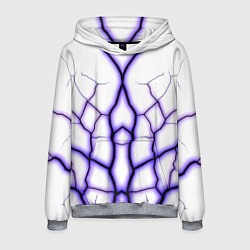 Толстовка-худи мужская Color white purple, цвет: 3D-меланж