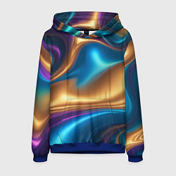 Толстовка-худи мужская Сплавы разноцветные, цвет: 3D-синий