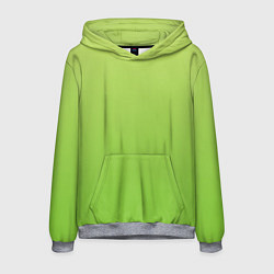 Толстовка-худи мужская Color lime green, цвет: 3D-меланж