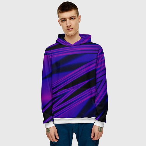 Мужская толстовка Color multi-colored neon / 3D-Белый – фото 3