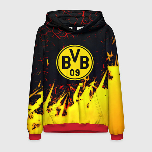 Мужская толстовка Borussia краски соты / 3D-Красный – фото 1