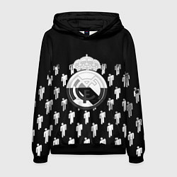 Толстовка-худи мужская Реал Мадрид люди краски, цвет: 3D-черный