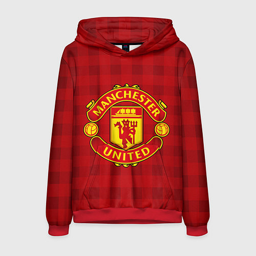 Мужская толстовка Manchester United / 3D-Красный – фото 1