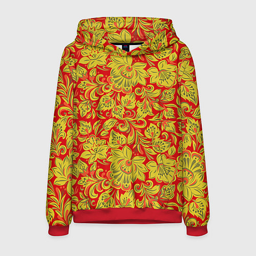 Мужская толстовка Хохлома / 3D-Красный – фото 1