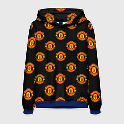 Толстовка-худи мужская Manchester United Pattern, цвет: 3D-синий