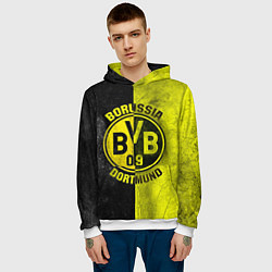 Толстовка-худи мужская Borussia Dortmund, цвет: 3D-белый — фото 2
