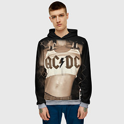 Толстовка-худи мужская AC/DC Girl, цвет: 3D-меланж — фото 2