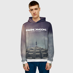 Толстовка-худи мужская Imagine Dragons: Night Visions, цвет: 3D-белый — фото 2