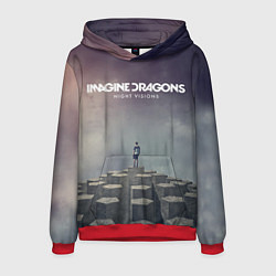 Толстовка-худи мужская Imagine Dragons: Night Visions цвета 3D-красный — фото 1