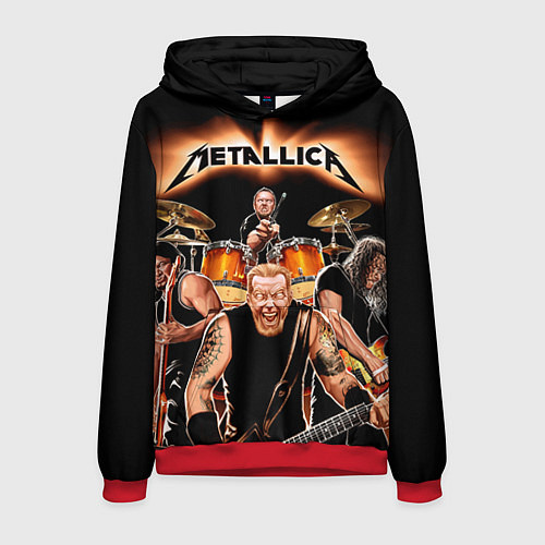 Мужская толстовка Metallica Band / 3D-Красный – фото 1