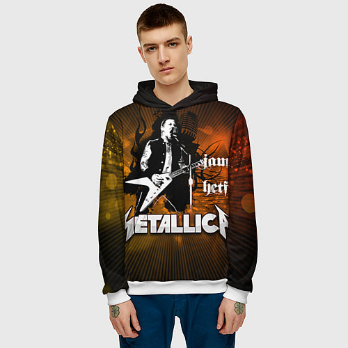 Мужская толстовка Metallica: James Hetfield / 3D-Белый – фото 3