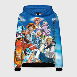 Толстовка-худи мужская One Piece, цвет: 3D-черный