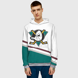 Толстовка-худи мужская Anaheim Ducks Selanne, цвет: 3D-меланж — фото 2